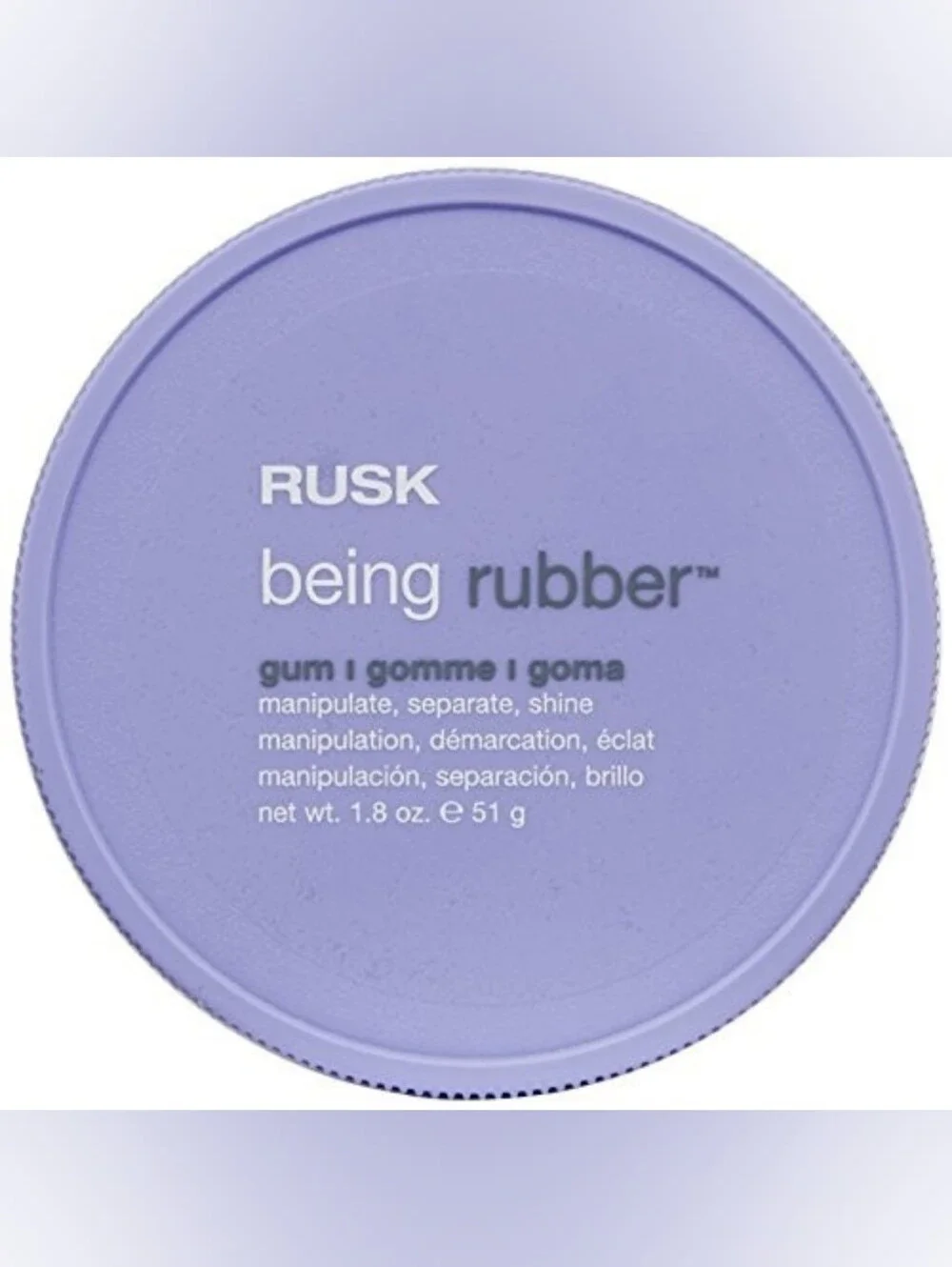 NWT 》2×《 RUSK BEING RUBBER HAIR GUM FOR SEPARATION & SHINE!